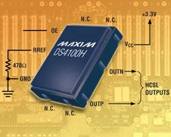 DS4100H:Maxim PCI Express應(yīng)用100MHz HCSL輸出的晶體振蕩器