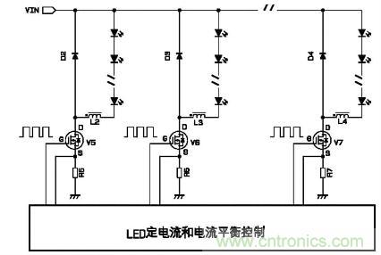 圖2:降壓型LED驅(qū)動(dòng)電路