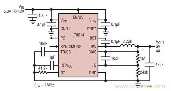 LT8614 Silent Switcher 穩(wěn)壓器
