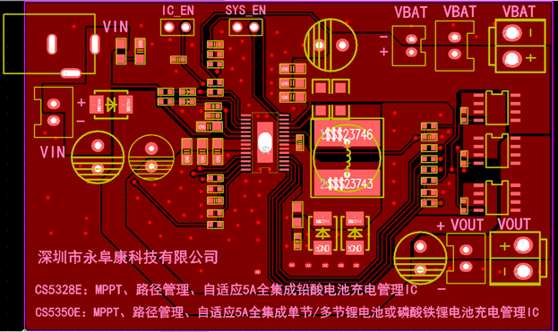 CS5350/CS5328 太陽能板供電鉛酸蓄電池、磷酸鐵鋰電池、鋰電池充電管理IC系列